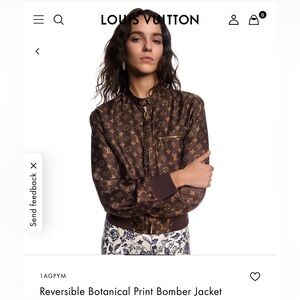 ISO LOUIS VUITTON REVERSIBLE BOTANICAL PRINT BOMBER JACKET ***DO NOT BUY***